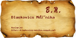 Blaskovics Mónika névjegykártya