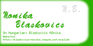 monika blaskovics business card